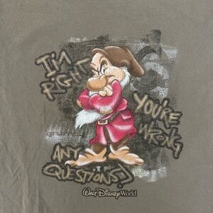 Late 90s Snow White Grumpy Disney World Graphic Tee